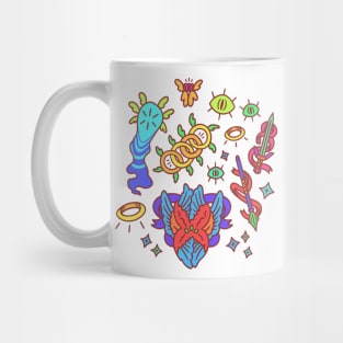 Pastel Angel Pattern: Neon Mug